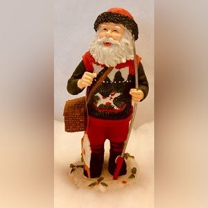 Vintage Santa Fishing Figurine